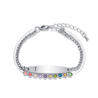 Bracelets d'alerte médicale personnalisés JFJEWER pour femmes, en acier inoxydable à double couche, chaîne serpent et câble, réglables
