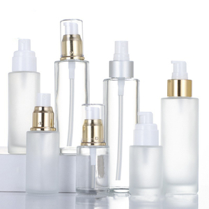 <span class=keywords><strong>Set</strong></span> Botol Kaca Lotion Buram Kustom untuk Krim Wajah, Pompa Semprot, Botol Kosmetik Bulat, dan Stoples Krim untuk Emulsi - Product Image 6