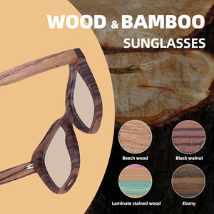 Lunettes de soleil unisexes UV400 écologiques en bois de bambou, lunettes de soleil tendance pour la conduite, nouveau produit tendance - Product Image 2