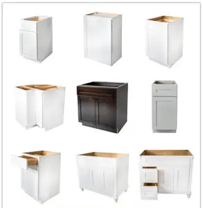 Cabinets Wood Kitchen American Project All Wood Kitchen Cabinets White Shaker Style Factory Directly