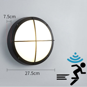 Lámpara de techo circular redonda IP65 Led impermeable Interior Exterior jardín luz y porche balcón terraza Techo Luz de pared