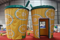 Tente de concession gonflable, stand de nourriture publicitaire, stand de limonade mobile, gobelets, équipement de stand de limonade gonflable