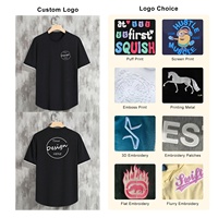 T-shirt de sport slim pour homme, vente en gros, personnalisé, 95% coton peigné, 5% élasthanne, haute élasticité, noir, impression numérique pour l'entraînement