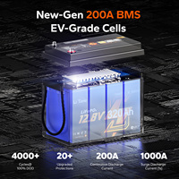 Batterie LiFePO4 à décharge profonde 12V 320Ah 4,1 kWh avec BMS 200A Bluetooth pour systèmes d'alimentation hors réseau et VR (stock US)