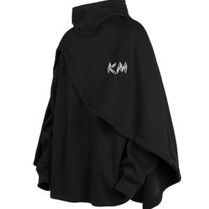 Chaqueta con Capucha de Forro Polar Ecológico para Otoño KM Wholesale, Diseño de Caballero Negro Punk con Serigrafía, Estilo Urbano para Fiestas, Tallas Grandes - Product Image 6