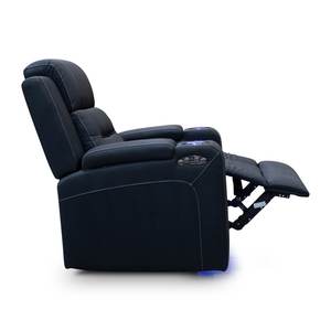 <span class=keywords><strong>Fauteuil</strong></span> inclinable chauffant et massant CYPowered moderne avec télécommande en cuir synthétique et structure en bois - Canapé de cinéma maison - Product Image 4