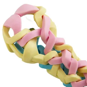 Giocattoli da Masticare Sostenibili per Cani con Denti Luminosi, Osso in Gomma TPR Intrecciato con Luce Lampeggiante e Campanello per la Pulizia dei Denti - Product Image 4