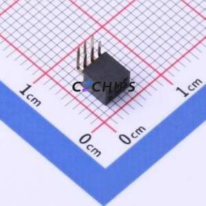 X1321FR-2x03-C43D24 Pin Socket Bent Lead Through Hole,P=1.27mm Connector 2x3P 1.27mm 1.27mm Square Hole - Product Image 1