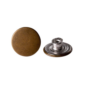 Jeans Button Brass Round Nickel Free For Denim Jackets 114-1-1 - Product Image 1