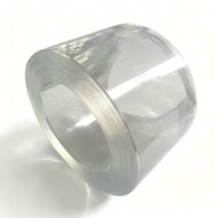 Rideau à lattes en PVC ultra-transparent, rideau en plastique haute transparence pour isolation contre la poussière et cloisonnement intérieur