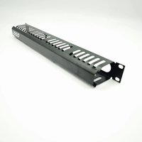 19 Inch 1U Metal Cable Management Panel 24 Port Rack Mount Cable Organizer Mount Cable Management Panel Steel Wire Organizer