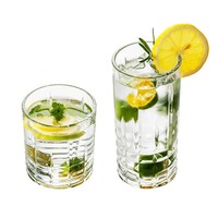 Fantaisie mariage Restaurant fête Logo personnalisé verres à vin café bière eau thé tasse verre ensemble de 6 pièces tasses à boire pour boissons