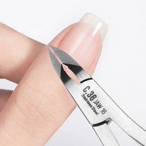 Alicates para <span class=keywords><strong>uñas</strong></span> <span class=keywords><strong>de</strong></span> acero inoxidable <span class=keywords><strong>de</strong></span> alta calidad con un solo resorte, mordaza afilada, 16 pinzas para <span class=keywords><strong>uñas</strong></span>, cortador <span class=keywords><strong>de</strong></span> cutículas para dedos, hoja curva - Product Image 3