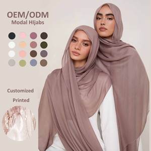 رباط حجاب مطبوع عالي الجودة حجاب قطني صلب شال قابل للتنفس رباط عرقي مناسب لجميع الفصول الأربعة - Product Image 1