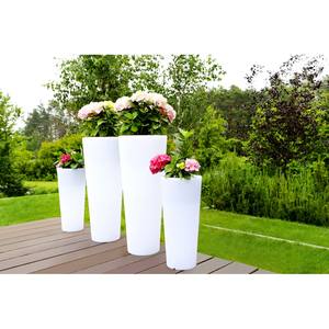 Pots <span class=keywords><strong>de</strong></span> fleurs en plastique <span class=keywords><strong>de</strong></span> grande taille éclairés par LED à énergie solaire, jardinières pour patio, décorations pour restaurants, hôtels, aménagement paysager, plantation - Product Image 1