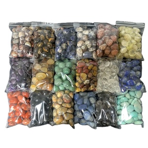 Grosir Batu Kuarsa Mawar 100g/kantong, Batu Kristal Penyembuh yang Dipoles, Teknik Mosaik, Batu Palm, Maskot Malaikat - Product Image 1