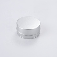 Barattolo Rotondo in Alluminio Argento da 40g con Coperchio Scorrevole, Contenitore per Candele da 40ml, Scatola per Tè