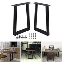 Soportes de Hierro Forjado Resistentes para Patas de Mesa, Patas de Soporte Metálicas con Capacidad de Carga Estable para Escritorios, Barras y Muebles