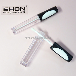 Tubes de gloss à lèvres vides personnalisés avec capuchon noir, conteneur transparent pour gloss, emballage cosmétique pour huile à lèvres avec applicateur - Product Image 5