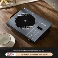 Zemkon kompor listrik Stainless Steel, kompor induksi multifungsi Jerman kontrol sentuh penggunaan rumah tangga pembakar tunggal BERBAGAI MACAM