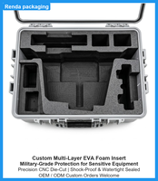 Insert en mousse EVA usiné CNC sur mesure, forme personnalisée, doublure protectrice en EVA pour étui d'emballage de drone UAV