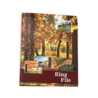 Carpeta de Archivos de Papel Multiusos A4 con Logotipo Impreso de Paisajes Exóticos, Carpeta de Hojas Sueltas Multiusos para Oficina, Acabado Chino