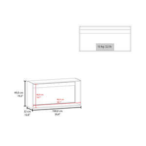 <span class=keywords><strong>Napoles</strong></span> 39 "w armoire murale à double porte blanc - Product Image 3