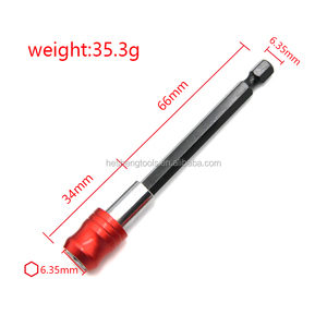 Tiges d'extension de perceuse électrique hexagonales rouges de 60-150mm à dégagement rapide, porte-embout de tournevis autobloquant - Product Image 5