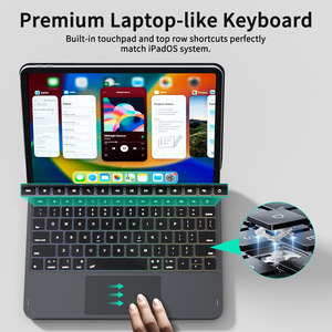 เคสคีย์บอร์ด LAUDTEC สำหรับ iPad Pro 11 นิ้ว พร้อมทัชแพด คีย์บอร์ดไร้สายบลูทูธ สำหรับ iPad Pro 11 นิ้ว รุ่น M4 M5 - Product Image 3