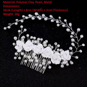 Peigne d'insertion de fleurs roses strass vintage, <span class=keywords><strong>postiche</strong></span>, <span class=keywords><strong>chignon</strong></span>, épingle à cheveux florale faite à la main, accessoire pour cheveux de mariée - Product Image 6