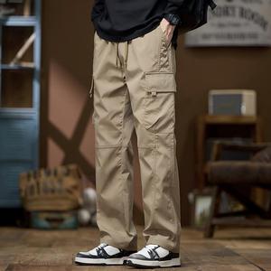 Pantaloni <span class=keywords><strong>Cargo</strong></span> Vintage da Uomo <span class=keywords><strong>Verde</strong></span> Salvia, Multi Tasche, Vita con Coulisse, Stile Casual Streetwear - Product Image 6
