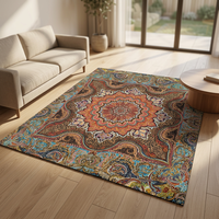 Washable Handmade Persian Pure Silk Modern Anti-Slip Designer Artistic Luxury Carpet Home Decor Product Export Wholesale Rug