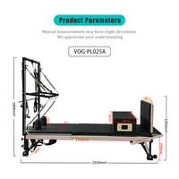 Reformer de Pilates de Luxe en Aluminium Durable avec Demi-Tourneuse, Équipement de Santé Portable et Réglable pour la Rééducation et l'Entraînement en Studio