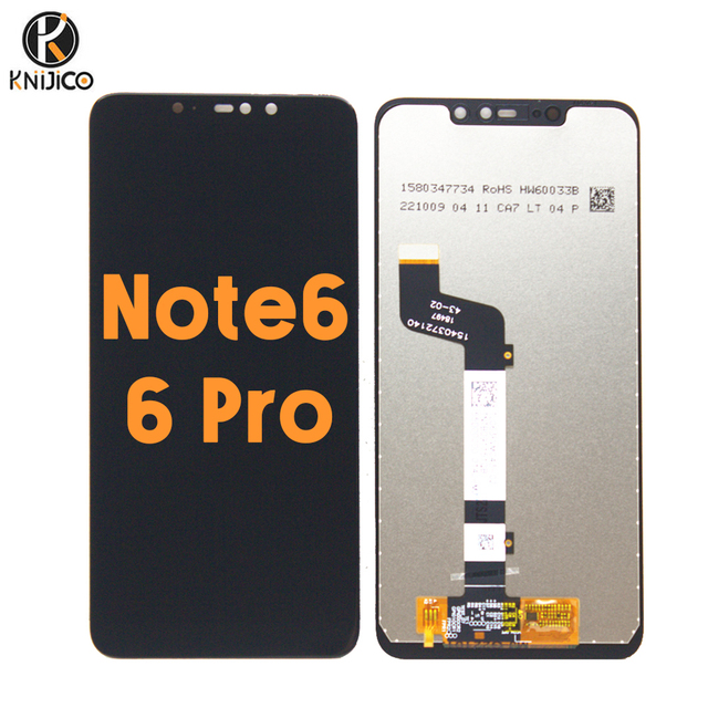 LCD Display Touch Screen for Redmi Note 6 Lcd Screen Back Panel for Redmi Note 6 Pro Touch Screen Digitizer Assembly