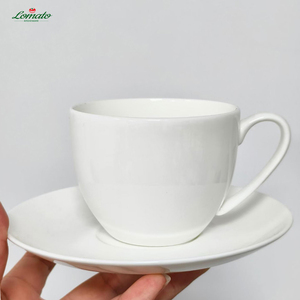Bone <b>China</b> <b>Cup</b> <b>Saucer</b> Set Custom Logo for Hotel/Restaurant Bulk Purchase Espresso/Cappuccino/Hot Cocoa/Tea <b>Cups</b> Eco-Friendly - Product Image 3
