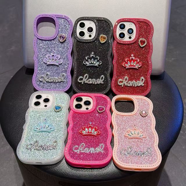 For Tecno Spark Go 1 2 3 Spark 7/40 Pro Camon 50 Pro Diamond Big Wave Glitter Crown Silicone Gel Shockproof Phone Case