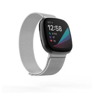 Bracelet de remplacement pour <span class=keywords><strong>Fitbit</strong></span> Versa 2, bracelet de montre milanais en acier inoxydable 430 - Product Image 6