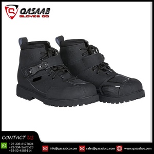 Bota de carreras de motos de talla grande ropa deportiva a prueba de viento con lona de cuero genuino - Product Image 4