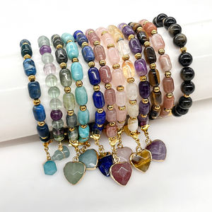 Talisman <span class=keywords><strong>de</strong></span> <span class=keywords><strong>protection</strong></span> améthyste Rose Quartz <span class=keywords><strong>Lapis</strong></span> Fluorite Citrine Bracelet fait main guérison pierres précieuses cristal <span class=keywords><strong>pierre</strong></span> perle Bracelets - Product Image 1