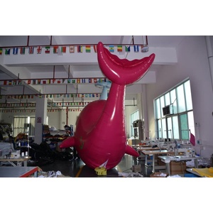 KeepFuns Modello Gonfiabile Gigante di <span class=keywords><strong>Balena</strong></span> <span class=keywords><strong>Rosa</strong></span>, Decorazione Personalizzata a Forma di <span class=keywords><strong>Balena</strong></span> Cartoon per Eventi Promozionali con Ventilatore - Product Image 5