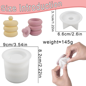 <b>Silicone</b> Coaster Eco-Friendly Round Cute Creative Decoration for DIY Handmade - Product Image 2