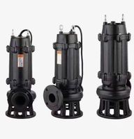 Pompe à eaux usées submersible verticale électrique industrielle WQ anti-colmatage avec broyeur