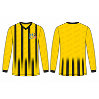 Erkekler İçin Yuvarlak Yaka ve Fileli Panellerle Uzun Kollu Futbol Forması, Yalnızca Grup Siparişleri İçin (Sadece Forma)