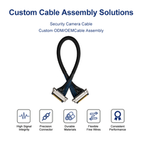 Câble personnalisé pour casque VR, assemblage de câble micro coaxial 20 broches, solution de faisceau de câbles flexible haute vitesse