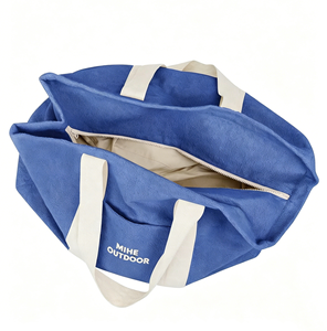 Sac fourre-tout d'épaule personnalisé grande capacité, léger et uni, en tissu éponge, pour femme, idéal pour la plage et les voyages - Product Image 2