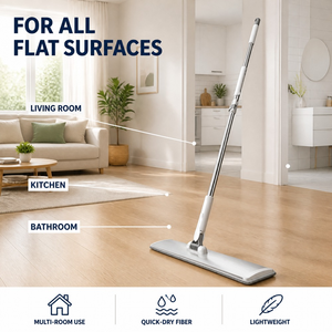 Mopa Plana <span class=keywords><strong>de</strong></span> 90 cm <span class=keywords><strong>de</strong></span> Ancho con Placa <span class=keywords><strong>de</strong></span> Aluminio, Cubre Más Área, Rotación <span class=keywords><strong>de</strong></span> 180 Grados, Almohadilla <span class=keywords><strong>de</strong></span> Microfibra <span class=keywords><strong>de</strong></span> Secado Rápido, Ligera (1.5 kg), Gran Capacidad - Product Image 6