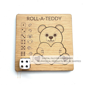 Rompecabezas de Madera Cuadrados Creativos, Tablero Roll-a-Game de Animales Cortados con Láser, Artesanías de Madera para Cajas de Madera para Niños, Letreros de Pared, Novedad - Product Image 1