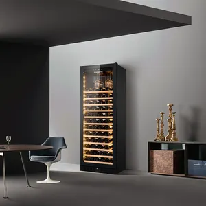 108 bottiglia di vetro 330L alta porta di casa compressore costruito a parete del frigorifero del vino mobile refrigeratore della cantina