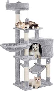 Pohon Kucing Dua Warna Ukuran Sedang Grosir, Tahan Lama Berkualitas Tinggi Desain <span class=keywords><strong>Stylish</strong></span> untuk Kucing Indoor dengan Tiang Garukan - Product Image 3