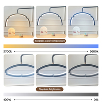 Lampe de sol demi-lune professionnelle réglable en hauteur pour salon de spa, pliable, avec support pour manucure